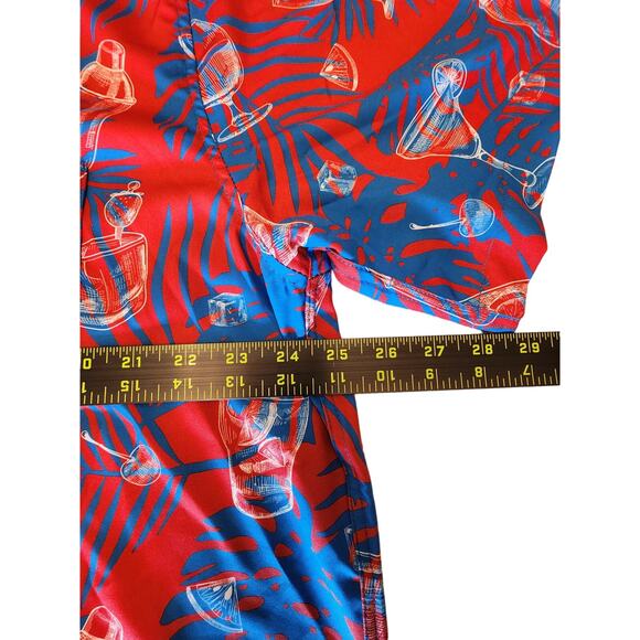 NWT Dixxon Flannel Company Button up The Mixxer Size XL Red White Blue Cocktails - Picture 3 of 9